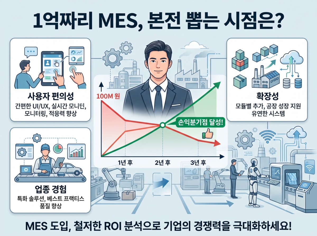 1억짜리 MES, 본전 뽑는 시점은