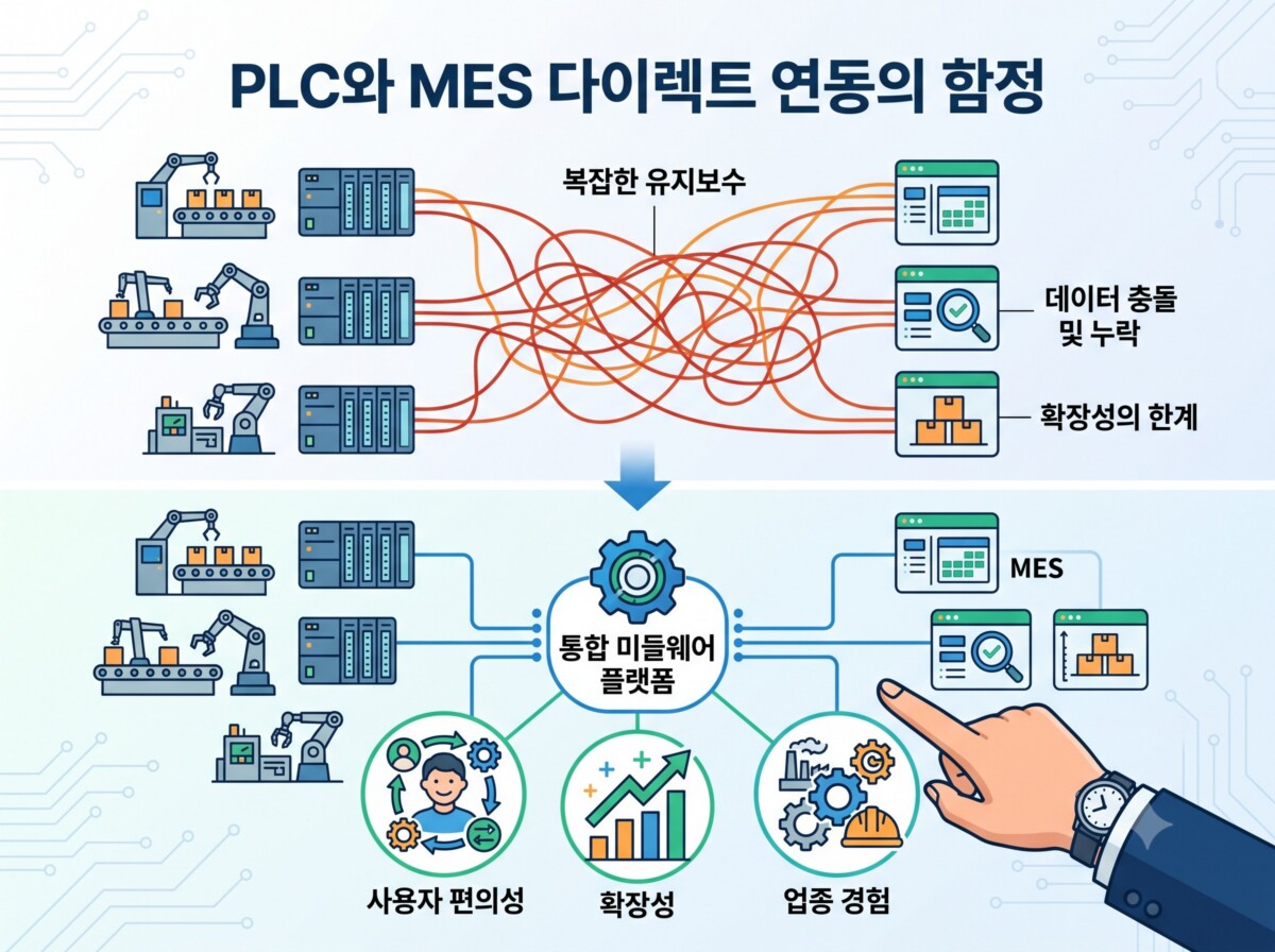 PLC와 MES 다이렉트 연동의 함정