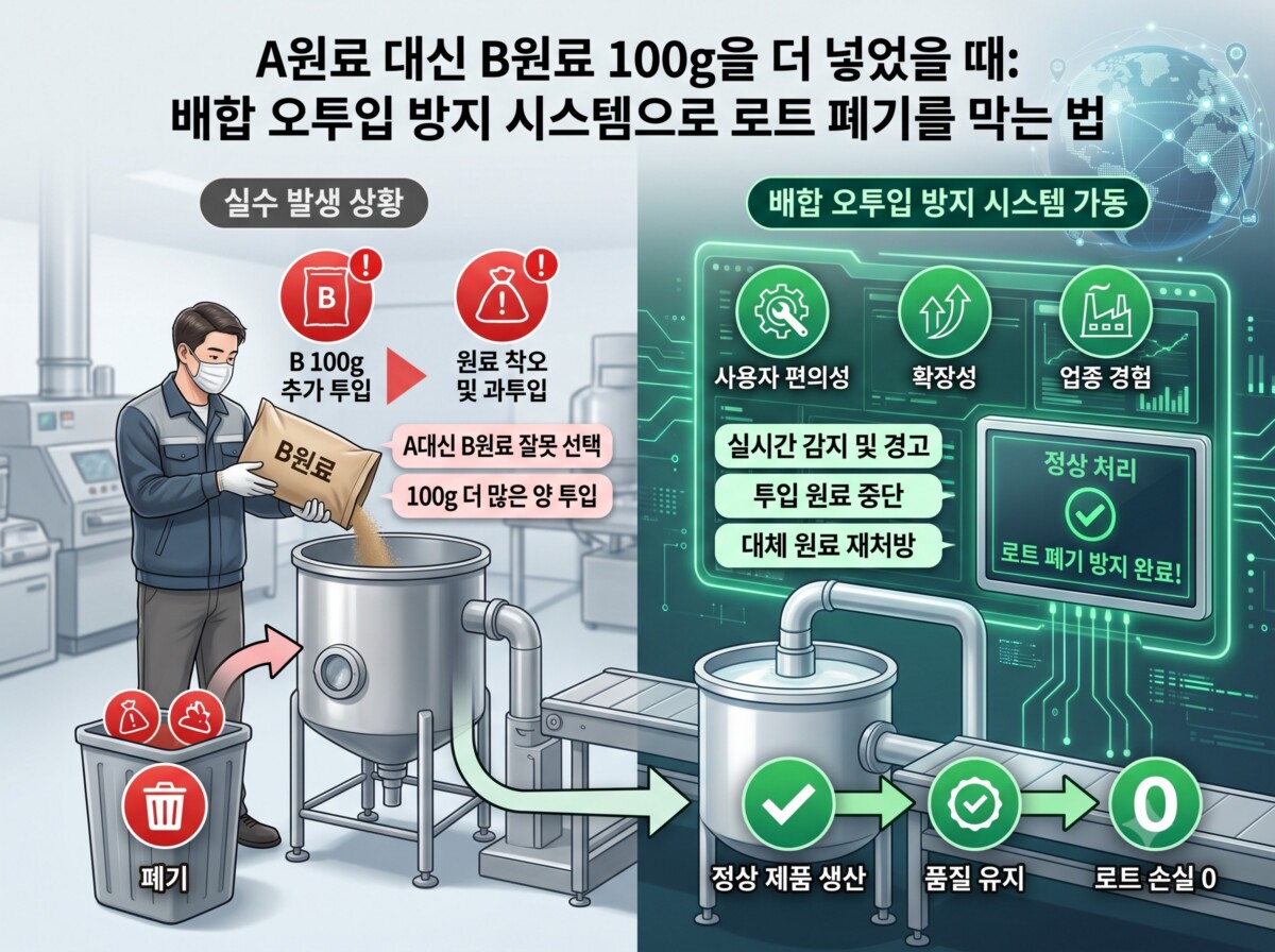 배합 오투입 방지 시스템