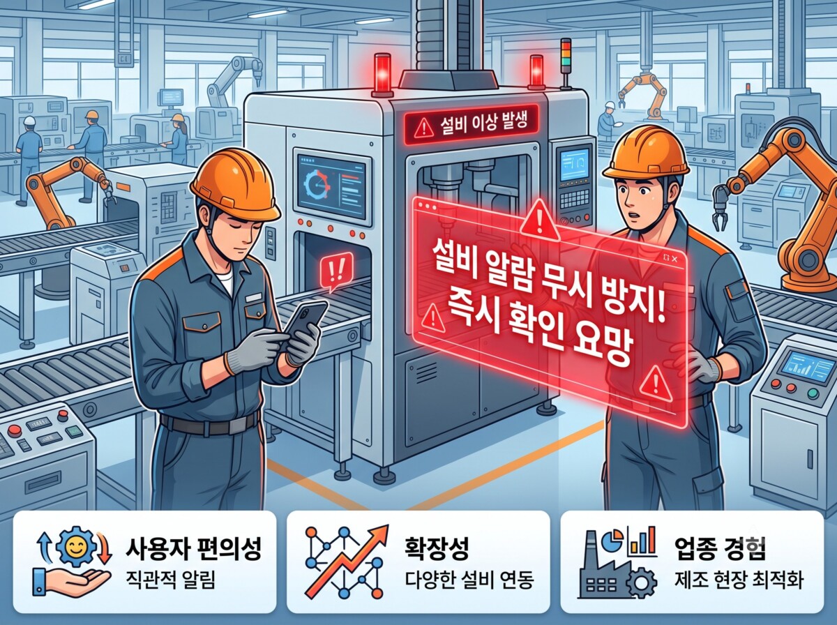 설비 알람 무시하는 작업자 막기