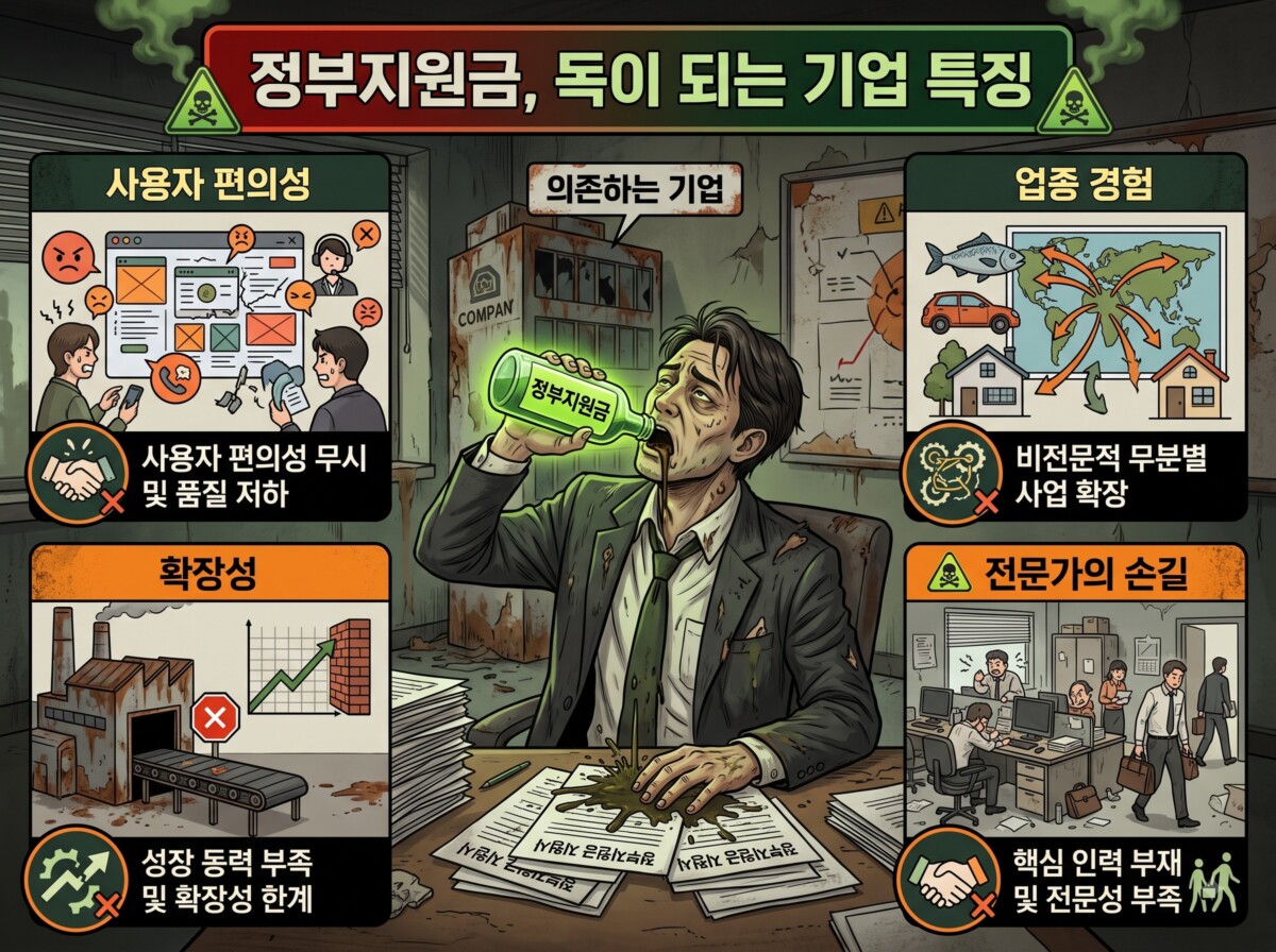 정부지원금, 독이 되는 기업 특징