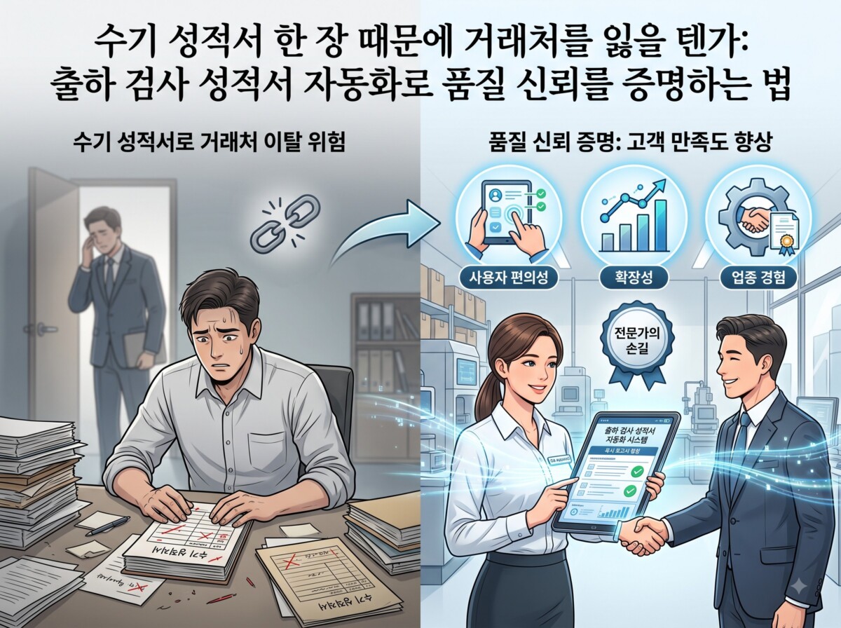 출하 검사 성적서 자동화