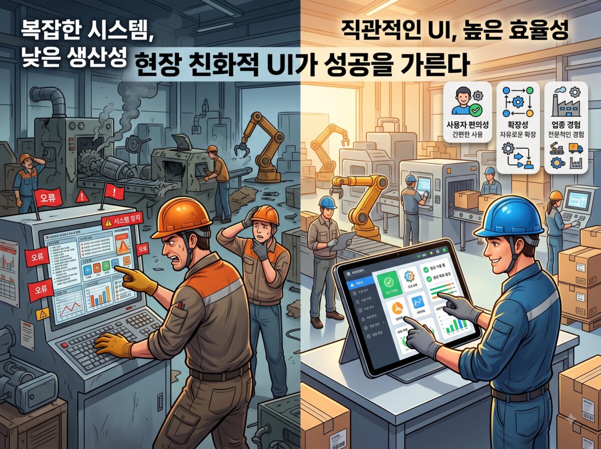 현장 친화적 UI